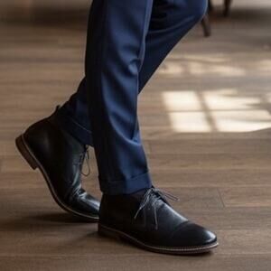 "Cole Haan" Black Leather Men's Dress Shoe SZ 13M Barely Used Lace Up Wedding